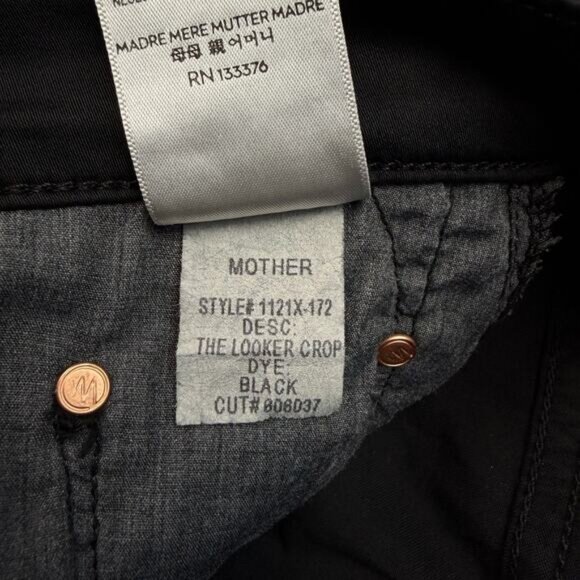MOTHER The Looker Crop In Dye Black Size 29 - Picture 6 of 9